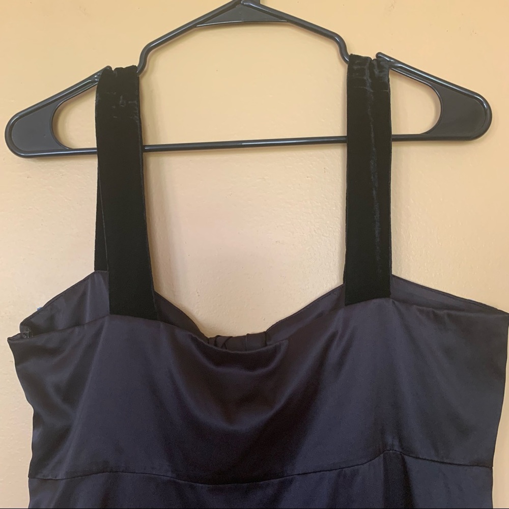Vera Wang Simply Vera Black Satin Velvet Straps Tank Top Size 14. - Picture 7 of 14